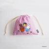 米飛兔 BRUNA MOTIF EMBROIDERY 束口包 粉色