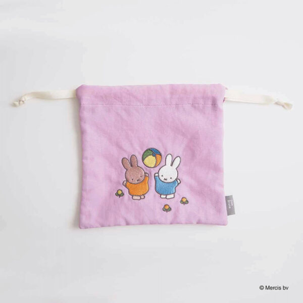 米飛兔 BRUNA MOTIF EMBROIDERY 束口包 粉色