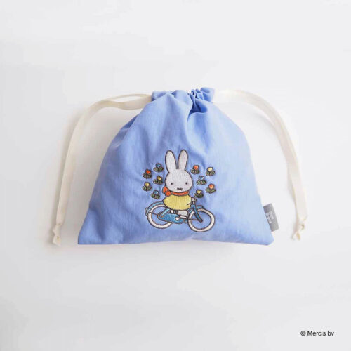 356e728f-e566-4811-bb18-15e4b34c605c 米飛兔 BRUNA MOTIF EMBROIDERY 束口包 藍色