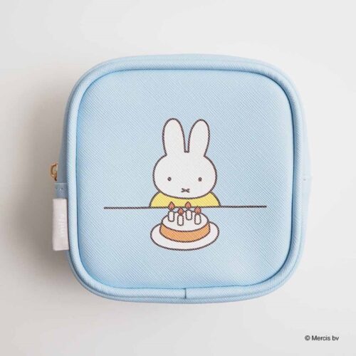 4571646442470 (1) 米飛兔 MIFFY CELEBRATION 方形收納包 化妝包 藍色