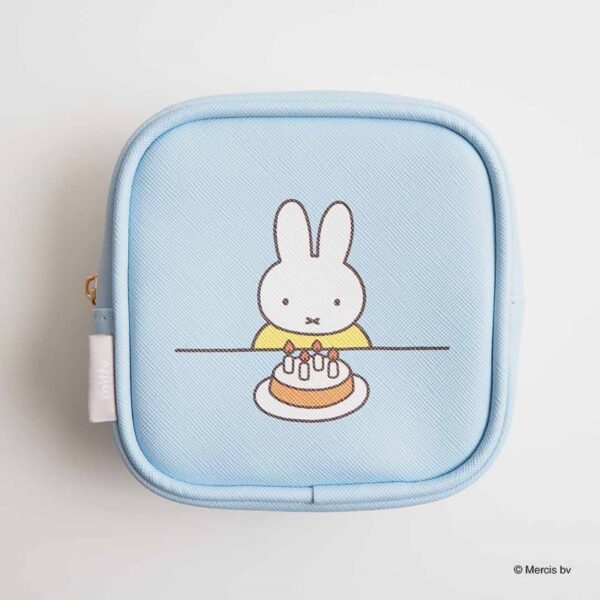 米飛兔 MIFFY CELEBRATION 方形收納包 化妝包 藍色
