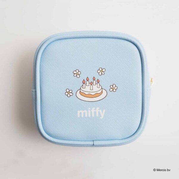 米飛兔 MIFFY CELEBRATION 方形收納包 化妝包 藍色