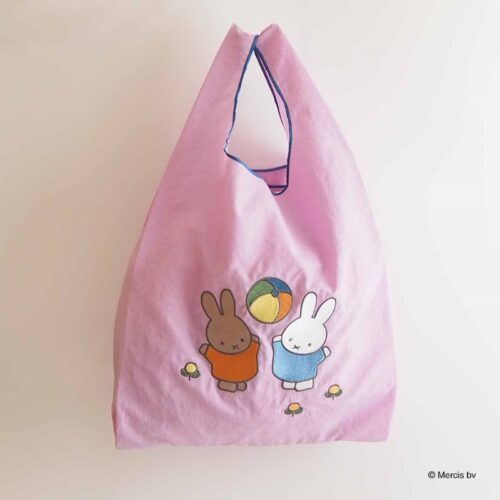 4571646442678 (6) 米飛兔 BRUNA MOTIF EMBROIDERY 購物袋 粉色