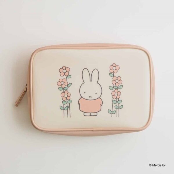 米飛兔 MIFFY MILKY PVC 方形收納包 化妝包 粉色