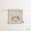 米飛兔 BRUNA MOTIF EMBROIDERY 束口包 灰色