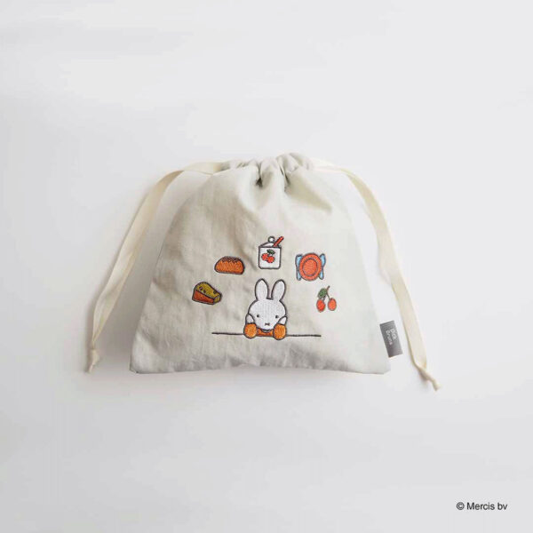 米飛兔 BRUNA MOTIF EMBROIDERY 束口包 灰色