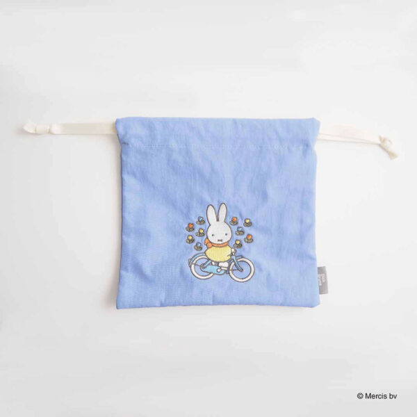 米飛兔 BRUNA MOTIF EMBROIDERY 束口包 藍色