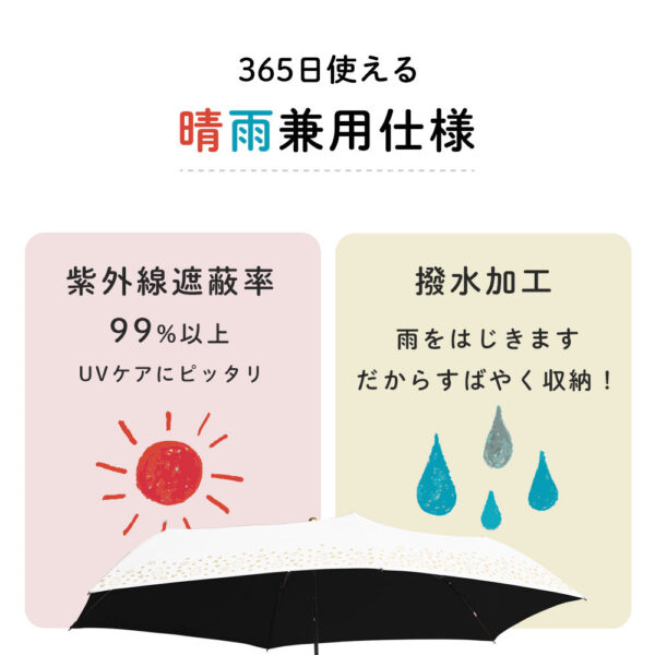 7c9eb129-e321-4aa0-9827-d5d38084db75 米飛兔 晴雨兼用 1級遮光 防曬 陽傘 折疊傘 優雅掛鉤傘柄