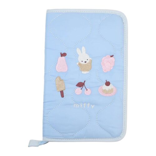 BE5554DW101920_1_l 米飛兔 Miffy 多用途 書本型 絎縫刺繡 收納包 藍色
