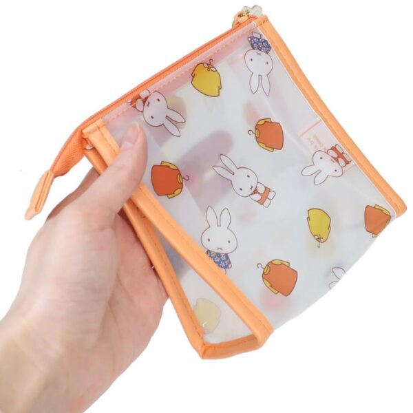 米飛兔 My Favorite Dress Miffy 微透A字型 收納包 化妝包 橘色